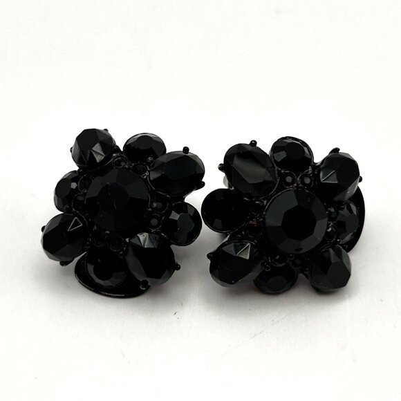 Vintage Kenneth Jay Lane Clip on Earring Bundle Signed Enamel Rhinestone - Picture 9 of 10